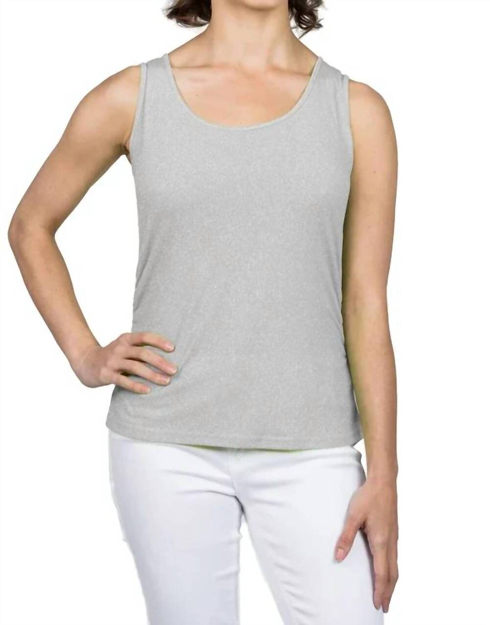 NEW BEREK glitter glam tank top in silver